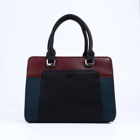 Lightning tout bag, external pocket, long belt, black color