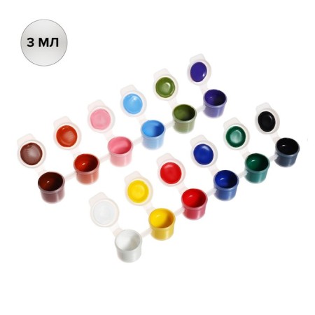 Acrylic paint, set of 12 colors x 3 ml, calligrata, frost -resistant, in a package-1