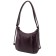 Bag women, genuine leather, purple 24x11x27 cm
