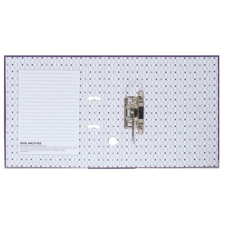 A4, 50 mm registrar, calligrata, PVC, embossing "Len", metal edging, pocket for a spine, assembled, purple, mix-5
