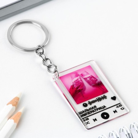 Key keychain Acrylic player "Slag Empress", 3.5 x 10 cm-1