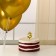 Set of candle in a cake + 5 balls, number 3, gold