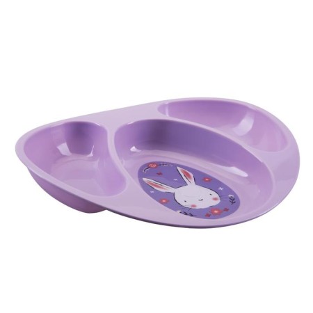 Baby "Bunny" plate, three -section-3
