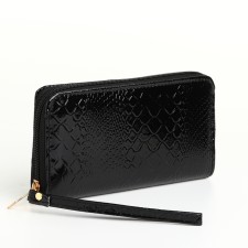 Women's wallet with lightning, black color