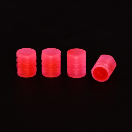 Torso valve cap, luminous, set 4 pcs, red-1