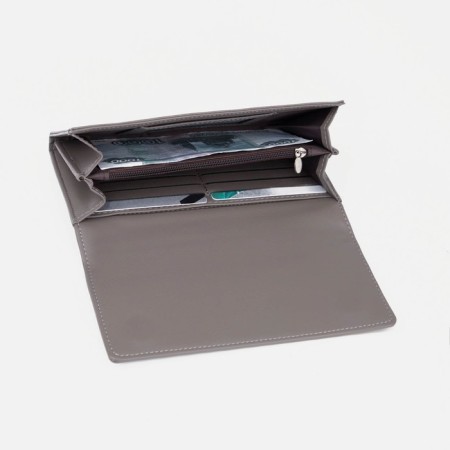 Women's wallet on magnets, gray color-3