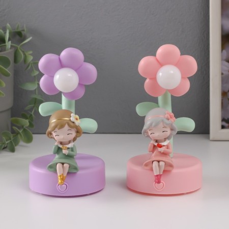 Souvenir plastic light "Girl under the flower" MIX 8x8x15 cm