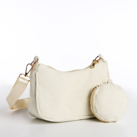 Bag Women's Baget with a zipper, milk color-4