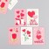 Cardboard "Lovers" set 10 pcs (5 types) 4x6 cm