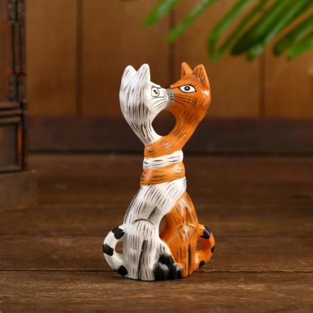 Souvenir tree "kissing cats" 13x3.5x7 cm