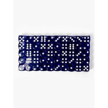 Playing bones, 1.6 x 1.6 cm, set 50 pcs, blue-2