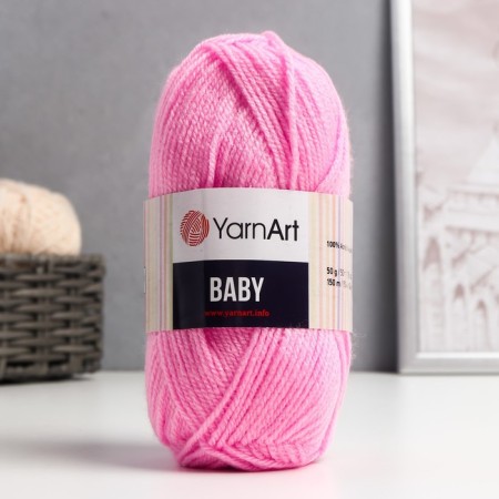 Yarn "Baby" 100% acrylic 150m/50g (10119 pink)