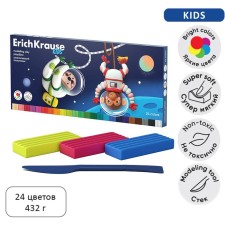 Plasticine 24 colors, 432 g, Erichkrause 