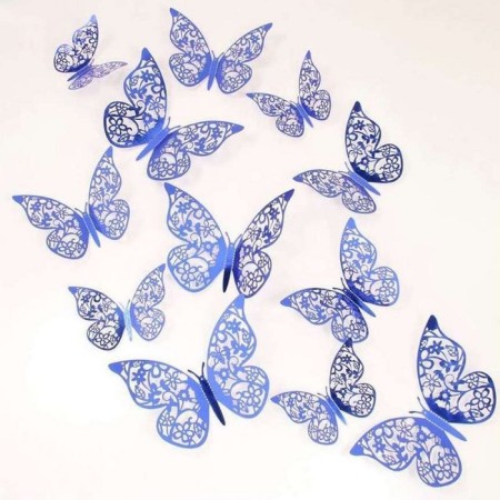 Set for decorating "Butterflies", 12 pieces, blue color-5