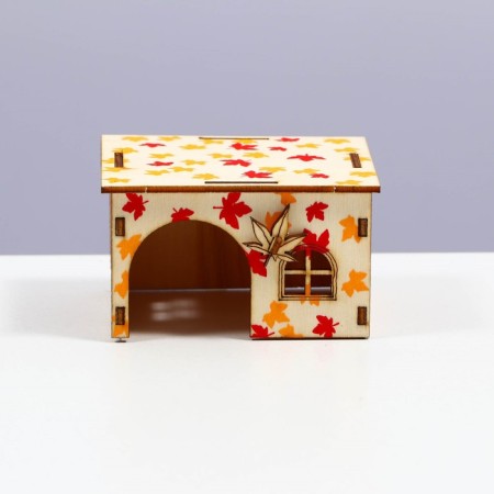 House for rodents, 9 x 8.2 x 5.3 cm, plywood-1