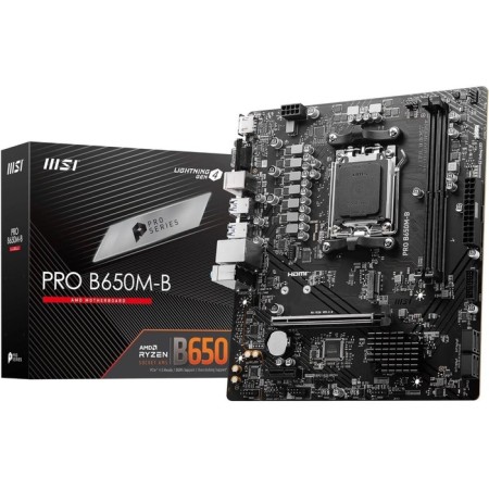 The MSI Pro B650M-B SOKKETAM5 AMD B650 2XDDR5 MATX AC`97 8ch (7.1) 2.5GG RAID+ 106498-5
