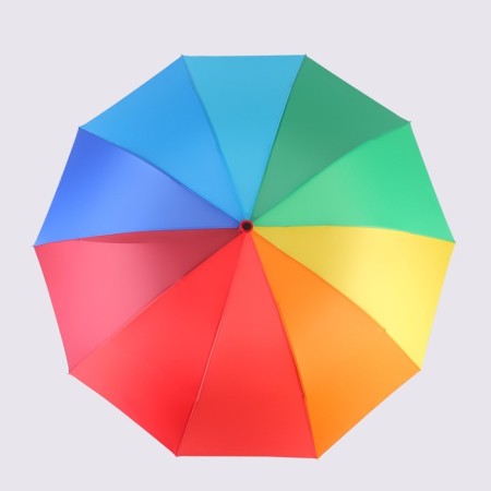 Mechanical “Rainbow” umbrella, Eponge, 4 additions, 10 spokes, r = 64 cm, multi -colored-4