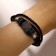 Bracelet Unisex "Style" star in a circle, black color with silver, 21.5 cm
