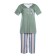 Women's home set (T -shirt/breeches), olive color, size 64