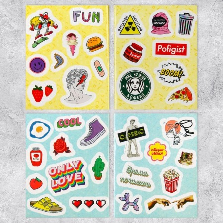 Album of stickers Boom Vibes, 8 sheets, 11 x 13.5 cm-2