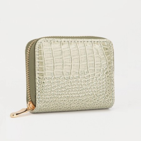 Women's wallet with lightning, the color is light green