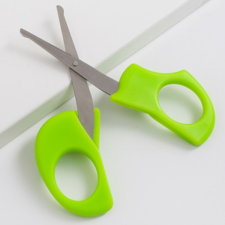 Scissors manicure children's safe, green color-1