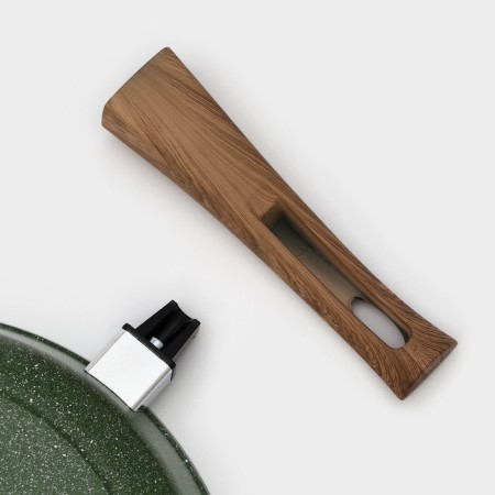 Forest frying pan "Forest", d = 28 cm, glass cover, removable handle, anti -stick coating-5