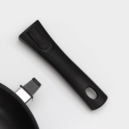 The “Tradition” pan, d = 26 cm, a glass cover, a removable handle, anti -stick coating, black color-7