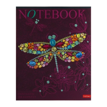 Notebook 96 sheets of Fantastic Animals Cell, Cover Cover Cardboard, Matte lamination, 3D Lacques, Block 60 g/m2, Mix-3