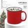 New Year's ceramic "cones" mug, 450 ml, white color