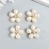 Decor for creativity Metal "Chamomile from Pearl" set 4 pcs 2.3x2.3 cm