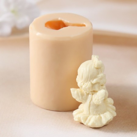 Silicone Mold "Angel with Bantik" silicone 5x3.5x4 cm-1