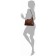 Women's bag B2302-10110, brown color, artificial leather, 30x10x30 cm