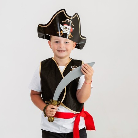 Polundra carnival costume, vest, hat, belt, sword-4