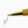 Handle Blood Blue Paste Metal Corps "You are perfect", Golden Corps 1.0 mm