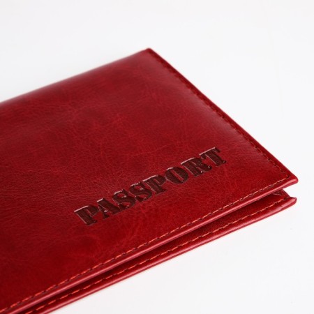 Cover for passport, burgundy color-3