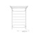 The electric heated tower "Sanprise" Aurora P8, 500x800 mm, right, white