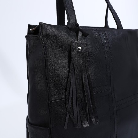 Bag Vita with a zipper, black color-3