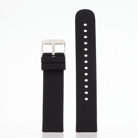 Smart hours strap, 20 mm, silicone, black-1