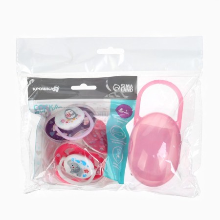 Nipple - anatomical dummy "for a girl" +6 months, 2 pcs., Holder 1 pc. + container.-16