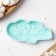 Silicone form "from the whole heart", 10 × 5.2 × 1 cm, turquoise color