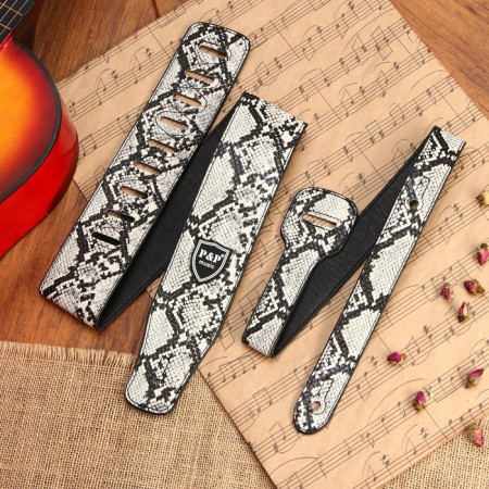 Guitride belt Music Life, leather, length 150 cm, snake