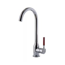 Fashun A54023 kitchen mixer, single -leaf, 35 mm cartridge, stainless steel, chrome, red