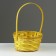 Wicker basket, d21 x 10/34 cm, yellow, bamboo