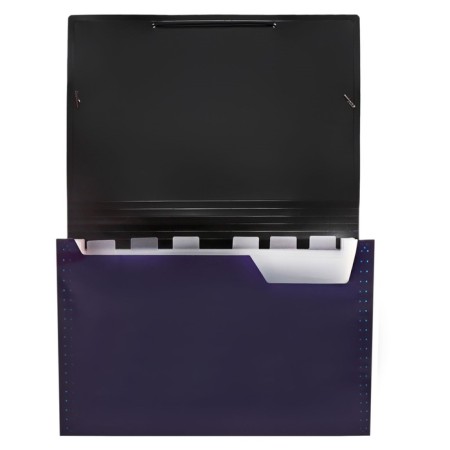 Folder file Calligrata Top Deluxe 6 section. A4 plastic 1.0mm black. Cut in color-3
