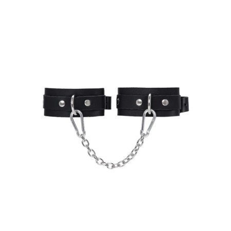 The fetters of mini Pecado BDSM, with rounded corners, genuine leather, black-1