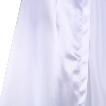 Carnival cloak, satin, white color, length 100 cm-1