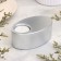 Cloth "narrow oval. Marble" from gypsum, 11.5x7x4cm, silver