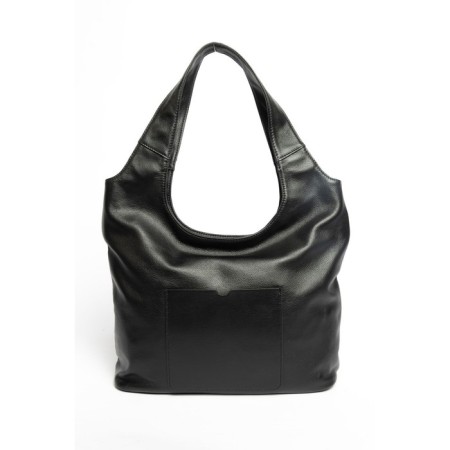 Sobo bag female, genuine leather, Ludor black, 39x13x27 cm