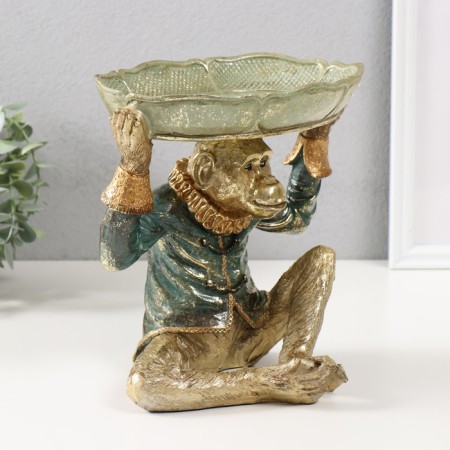 Souvenir Polystone Stand "Shimpanze in the shirt" 21x17.5x21.5 cm-1